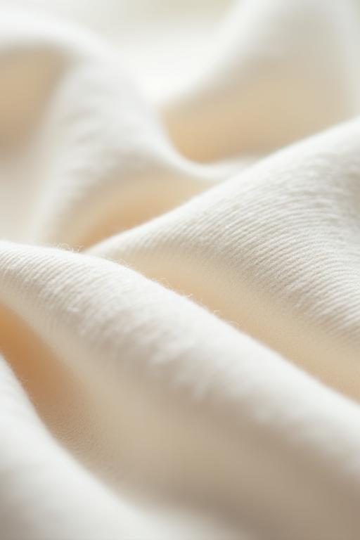 オーガニックコットンの生地のクローズアップ