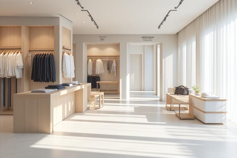 ミニマルなデザインのAozora Canopy店内